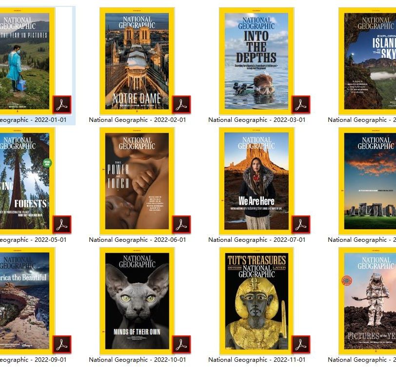 National Geographic 2022全年美国国家地理英文期刊PDF
