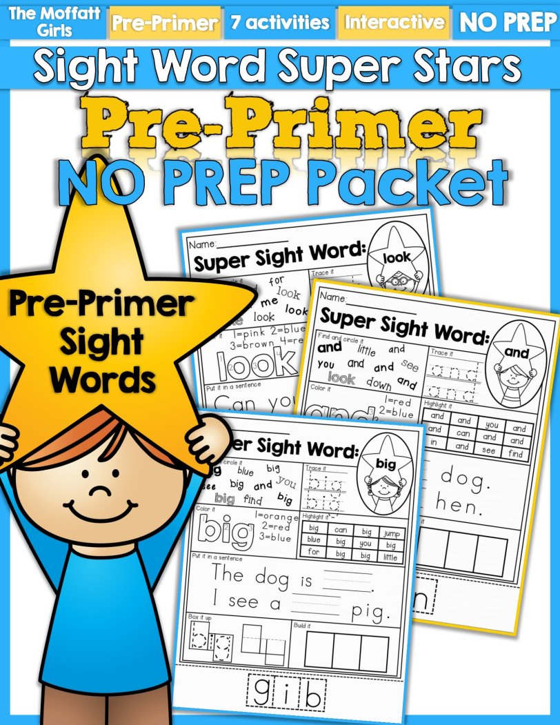 Sight Word Super Stars高频词练习纸