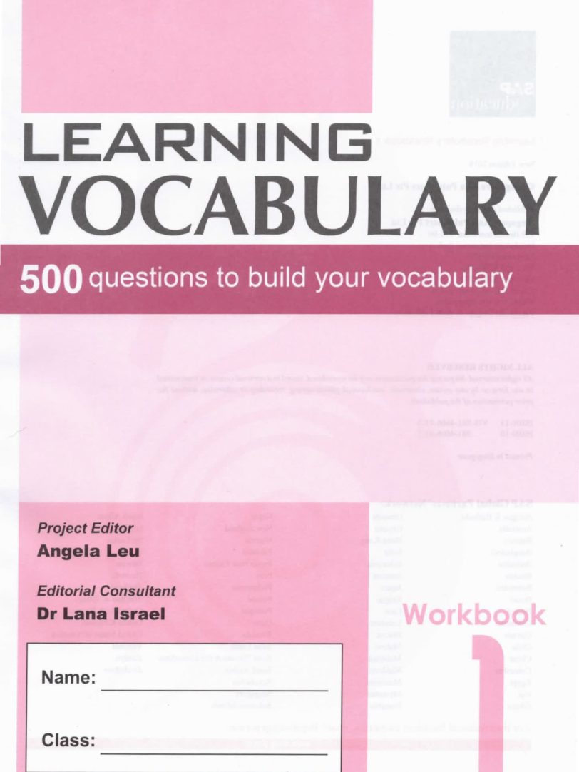 SAP Learning Vocabulary 新加坡词汇练习册