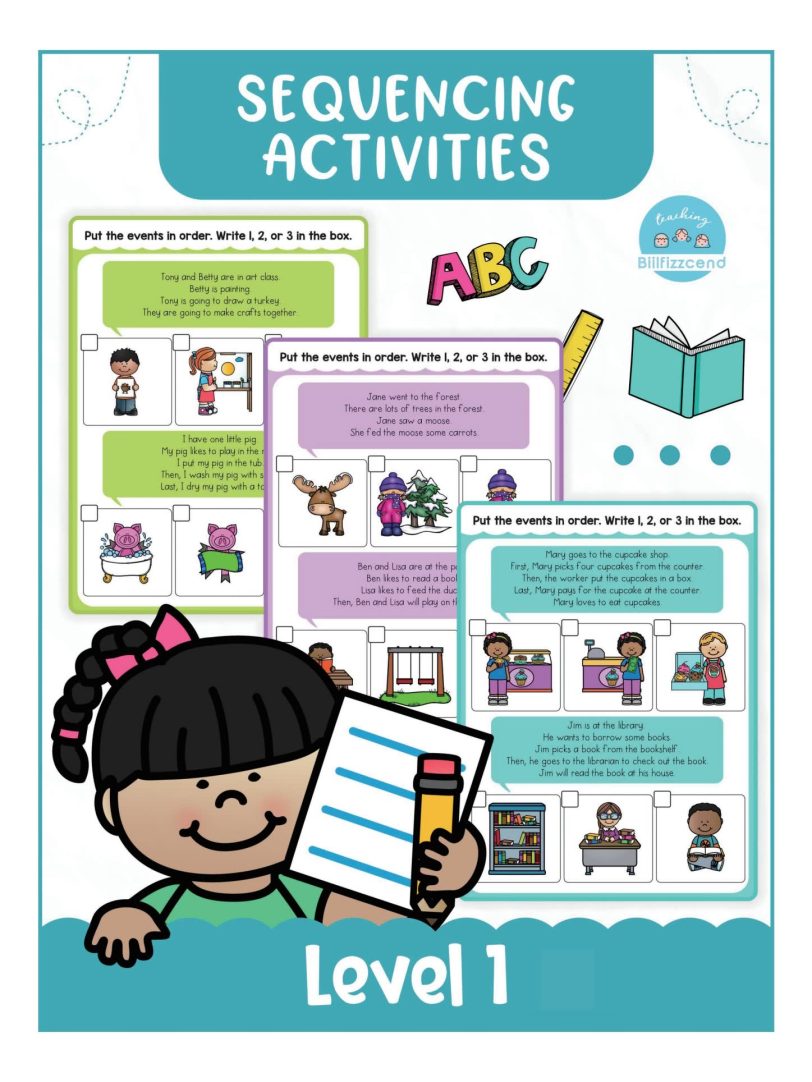 Sequencing Activities the Bundle幼儿趣味英语阅读理解排序练习册