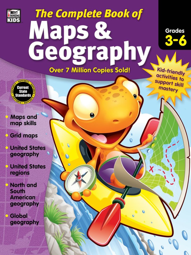 美国原版小学生地理学习手册The Complete Book of Maps and Geography