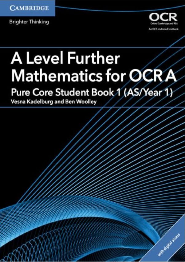 Cambridge A Level Further Mathematics for OCR A 数学系列教材