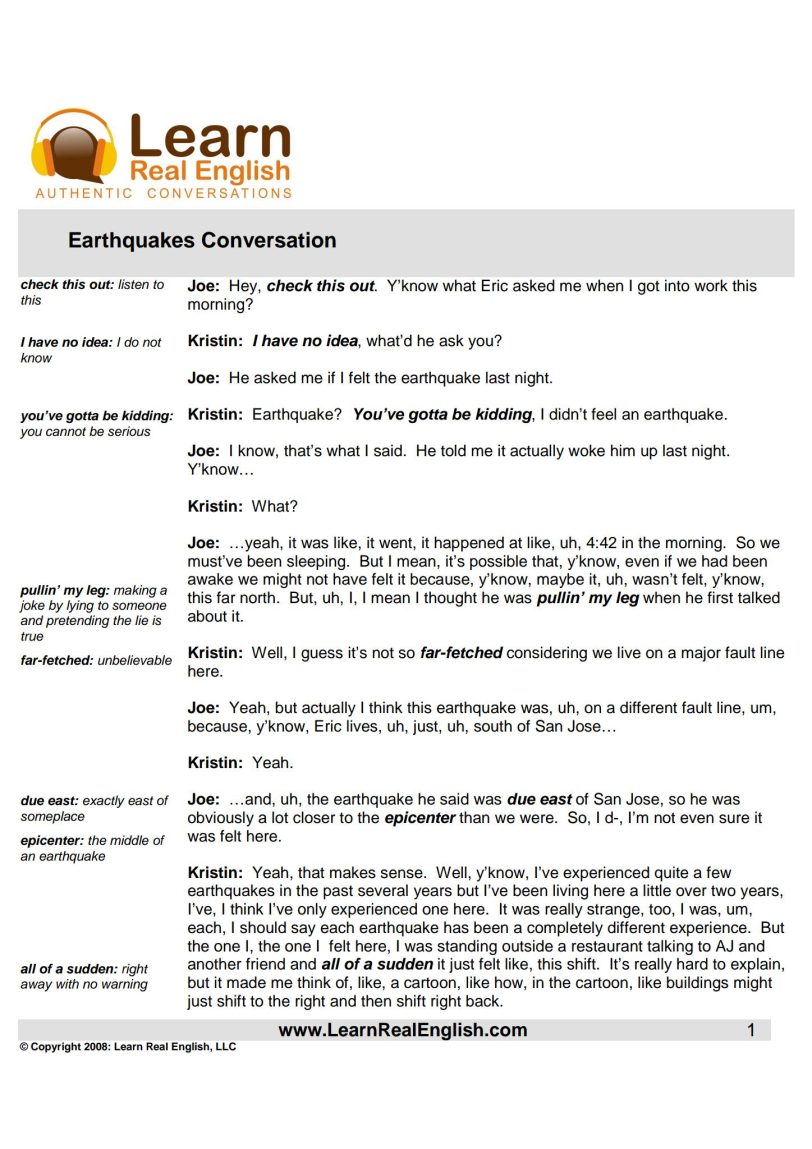 Learn Real English：用真实对话学真正的英语