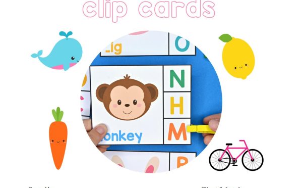 猜英文首字母闪卡 Beginning Sounds Clip Cards